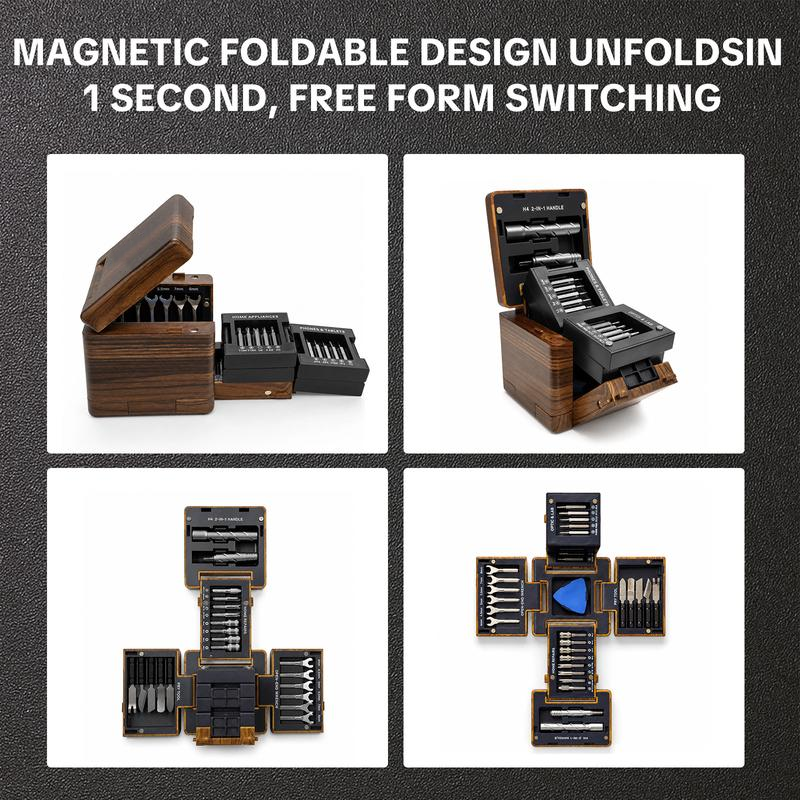 Juego de destornilladores magnéticos 55 en 1, herramientas de precisión para reparaciones domésticas, desmontaje de aparatos electrónicos, montaje de muebles, regalo práctico.