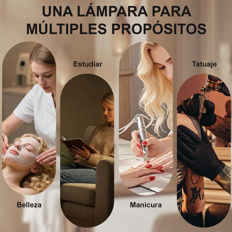 Lámpara de Belleza Semicircular LED | 3 Temperaturas de Luz | Altura Regulable 138-185cm | Rotación 360° | Para Esteticistas, Tatuadores y Manicuristas galaxy projector light
