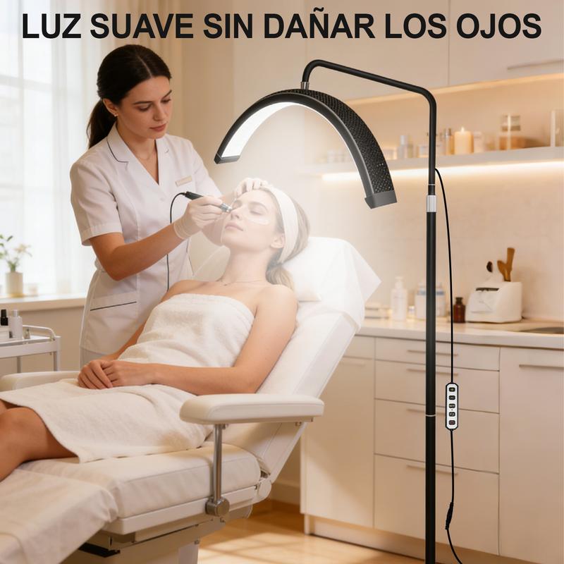 Lámpara de Belleza Semicircular LED | 3 Temperaturas de Luz | Altura Regulable 138-185cm | Rotación 360° | Para Esteticistas, Tatuadores y Manicuristas galaxy projector light