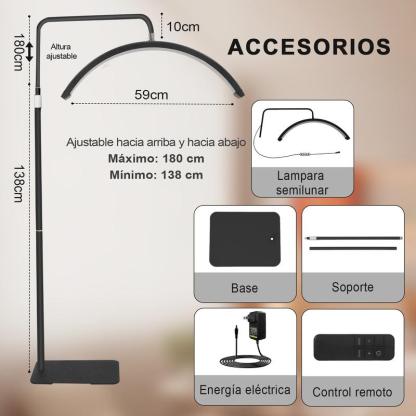Lámpara de Belleza Semicircular LED | 3 Temperaturas de Luz | Altura Regulable 138-185cm | Rotación 360° | Para Esteticistas, Tatuadores y Manicuristas galaxy projector light