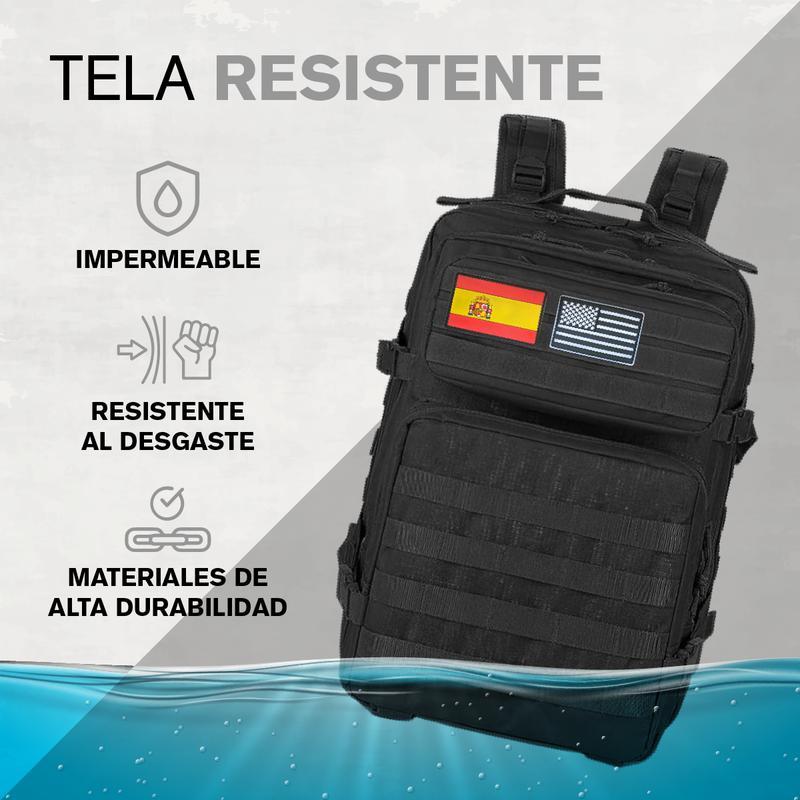 Mochila hombre Militar | 45L Ideal para Gimnasio, Cabina Viaje,Camping, Mochila Táctica | Carga pesada, Bolsillo Interno | Mochila Supervivenvia y Montañismo