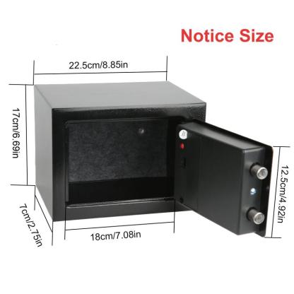 Caja Fuerte Digital de 4.6L con Teclado Electrónico Seguridad de Acero Construcción para Hogar Oficina Hotel con Cerradura de Llave
