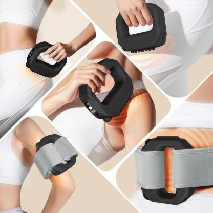 Nuevo dispositivo de masaje muscular R10 Mini Fascia Ring (modelo 2026): masajeador portátil mejorado con correa ajustable (para cinturas de hasta 55 pulgadas), inalámbrico y recargable; diseñado para la recuperación muscular de la cintura y la espalda. I