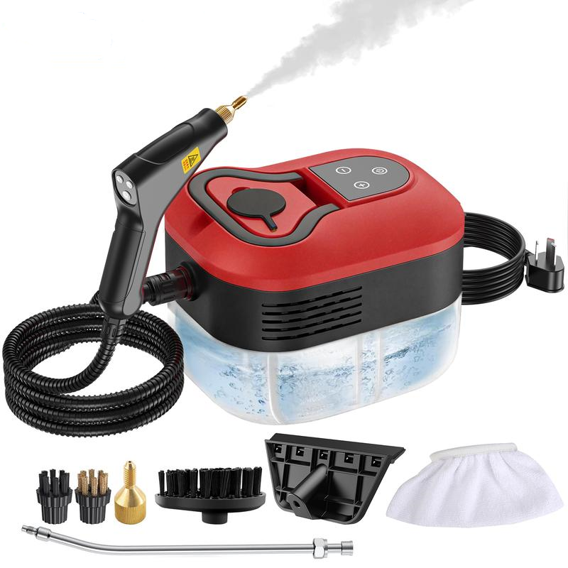 Nettoyeur vapeur portable – outil de nettoyage filaire avec 8 accessoires, niveaux réglables, chauffage rapide