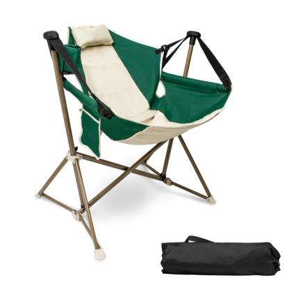 Silla de camping plegable — Mecedora portátil y desmontable para exteriores — Construcción robusta, estable y de alta resistencia — Montaje rápido