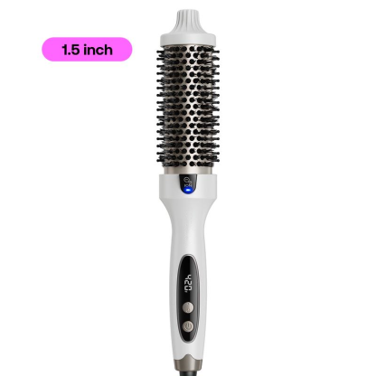 Cepillo Térmico Iónico de 38 mm (1,5"), Pantalla LED, Temperatura Ajustable 150-215°C, Antiencrespamiento, Volumen y Peinado Profesional, Voltaje Universal 120-240V