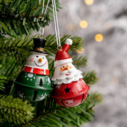 Iron Bell Painted Pendant Christmas Tree Decorations