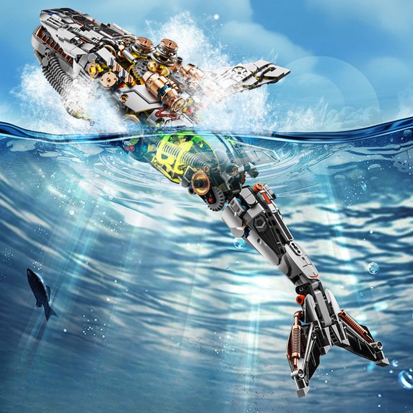 Ocean Whale Building Kit – Light-Up Mechanical Model