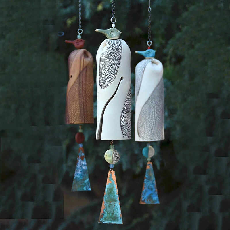 New Beautiful Rustic Dragonfly Wind Chimes Home Garden Decoration