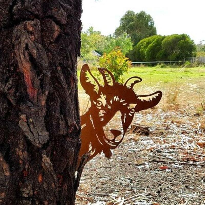 Garden Farm Peep Animals Metal Artwork Decoration
