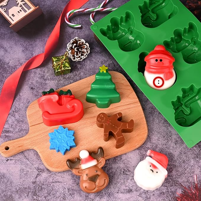 3 Pack - Christmas Silicone Molds