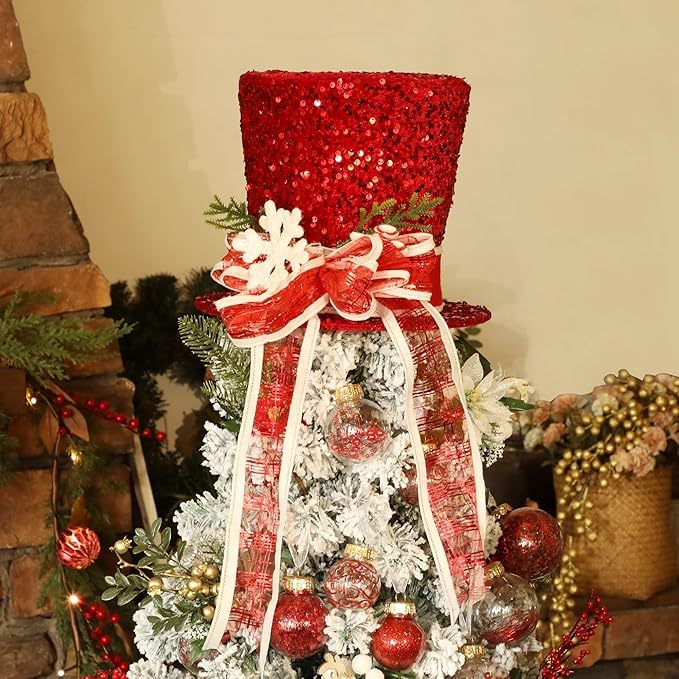 Handcrafted Christmas Tree Topper Hat | Christmas tree decorations | Christmas gifts