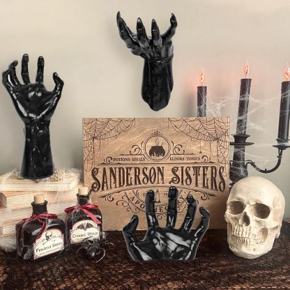 Wall Mounted Horror Outstretched Hand | Comes with a Lit Candle | Wall Art Sculpture