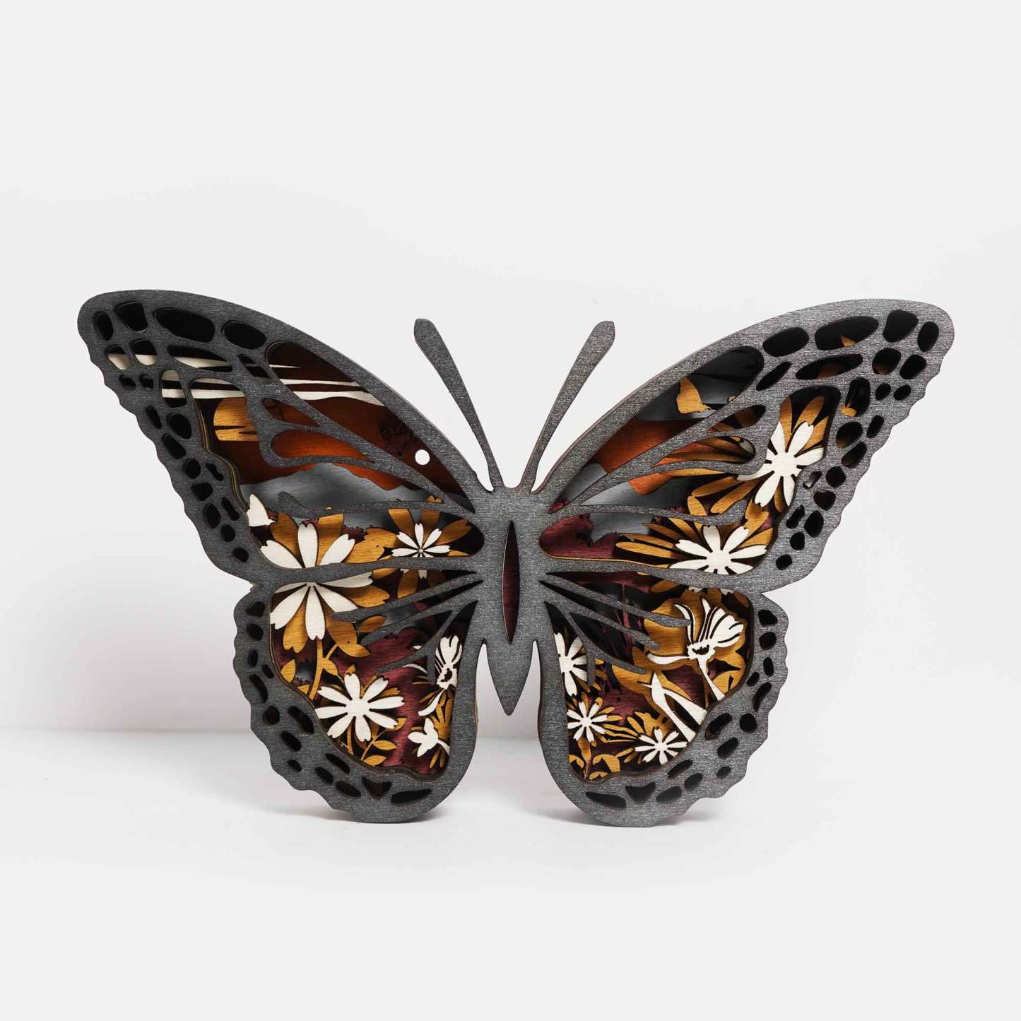 Handcraft Recycled Wood Carving Gift（Butterfly）