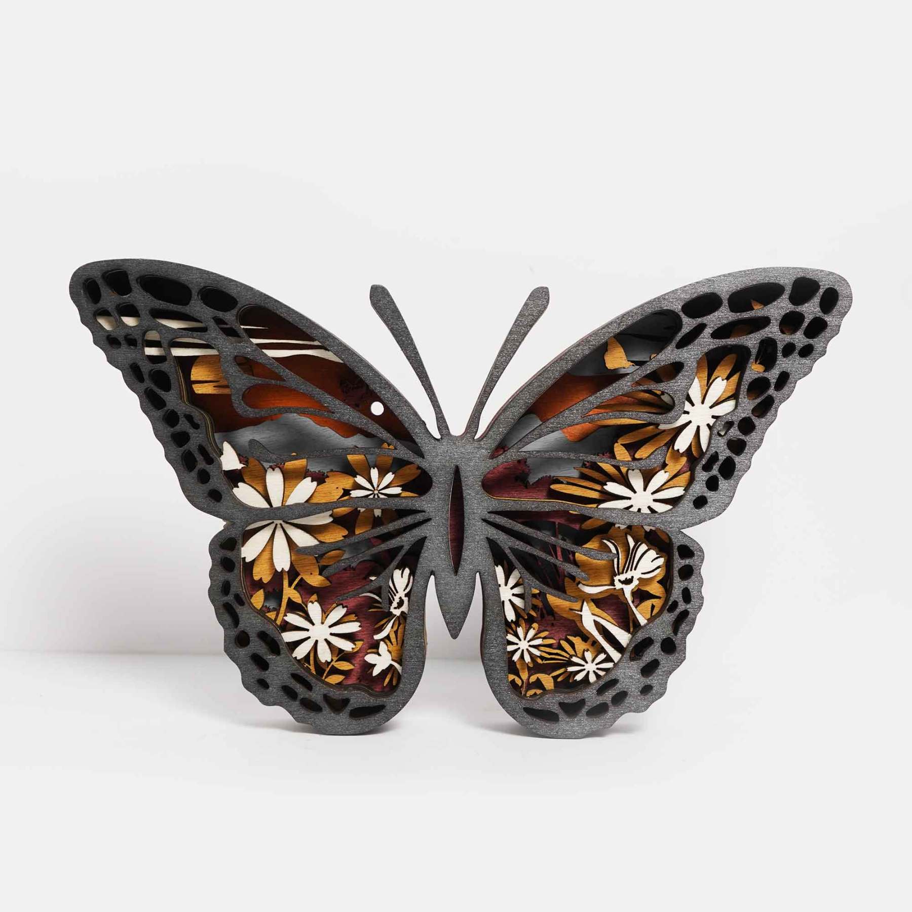 Handcraft Recycled Wood Carving Gift（Butterfly）