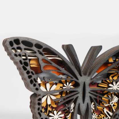 Handcraft Recycled Wood Carving Gift（Butterfly）
