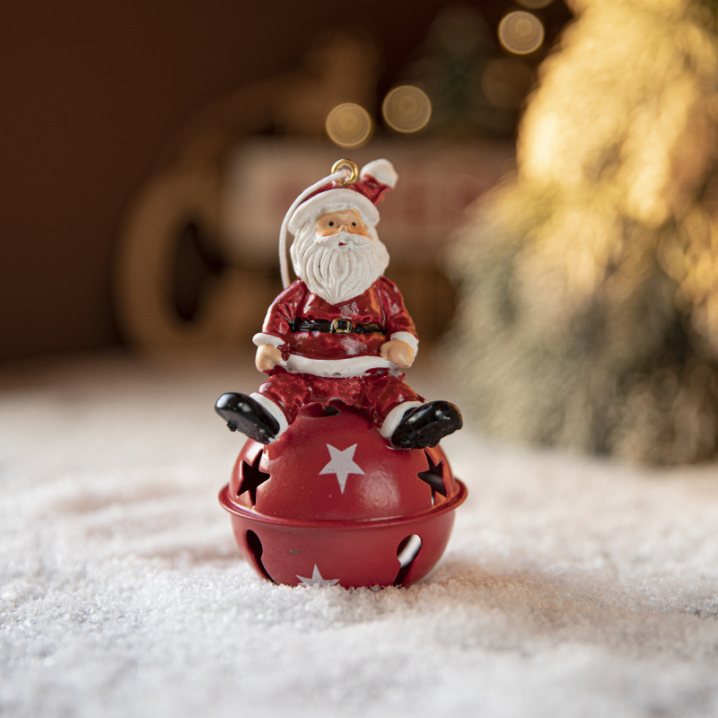 Iron Bell Painted Pendant Christmas Tree Decorations