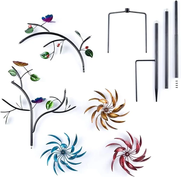 Summer Multi Colored Flowers Wind Spinner
