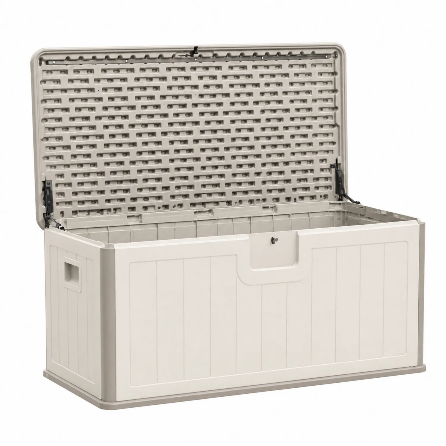 Cassapanca portaoggetti in plastica polipropilene beige 270 litri