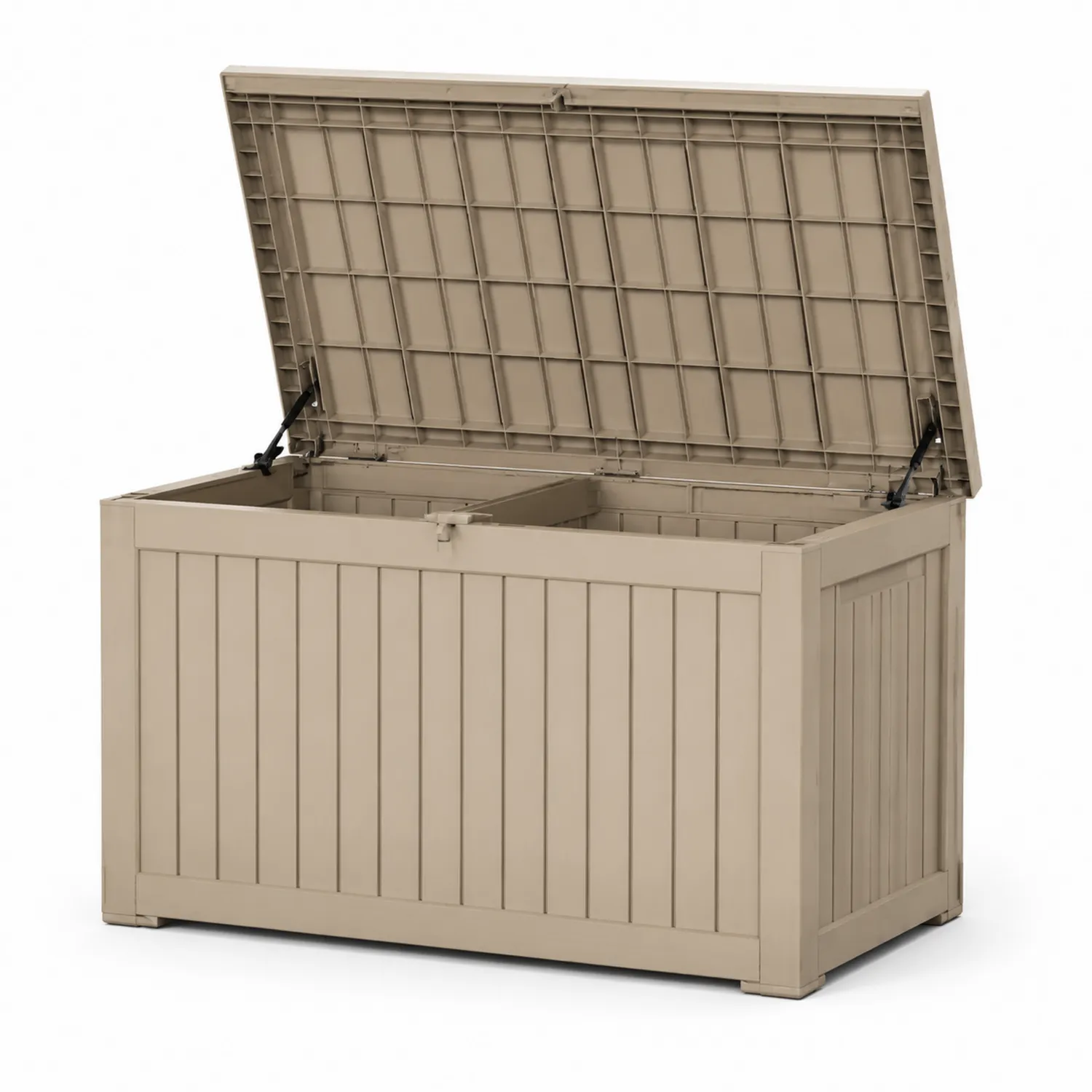 Baule portaoggetti in plastica polipropilene Beige 120x45x60 cm