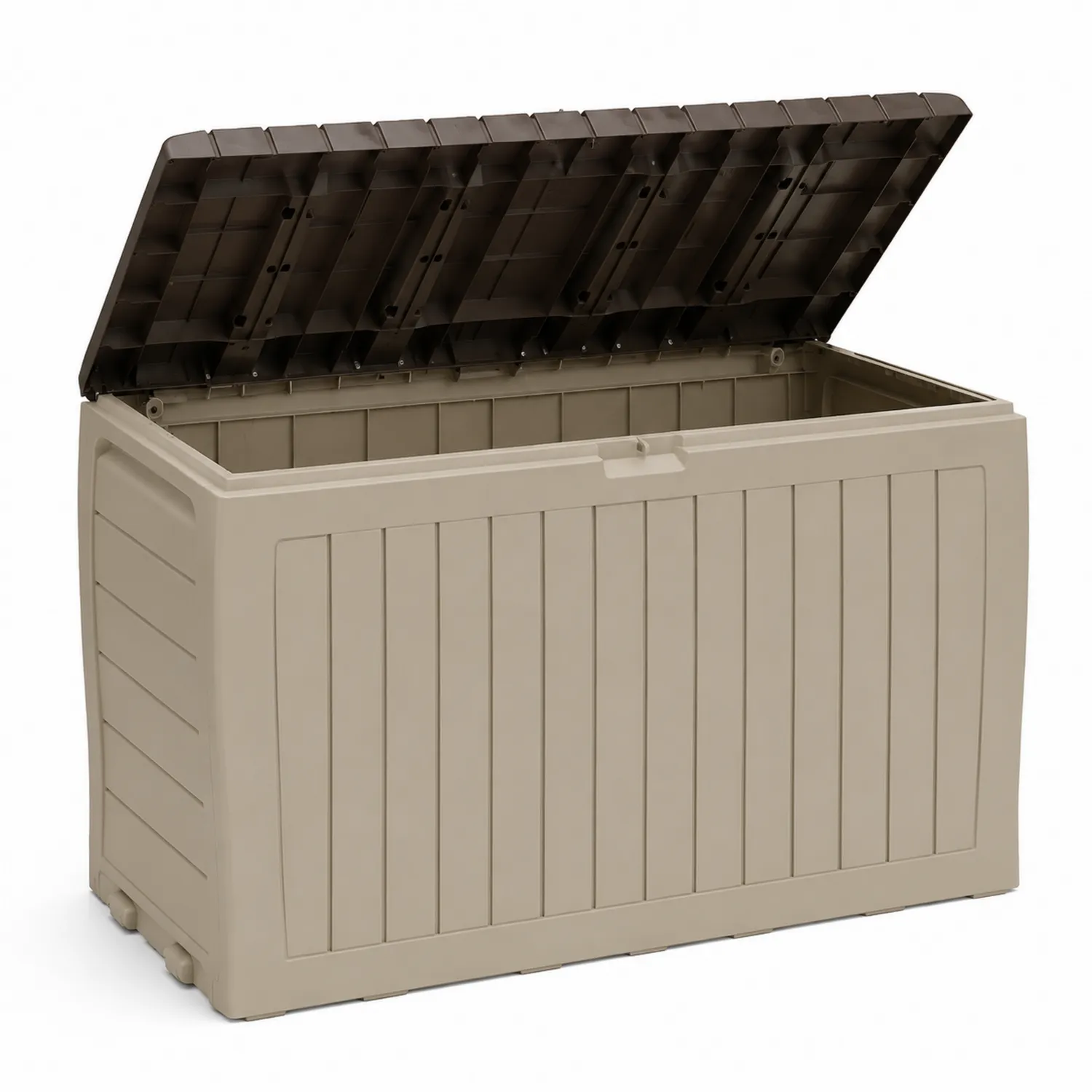 Contenitore rettangolare in plastica beige 120x45x60 cm
