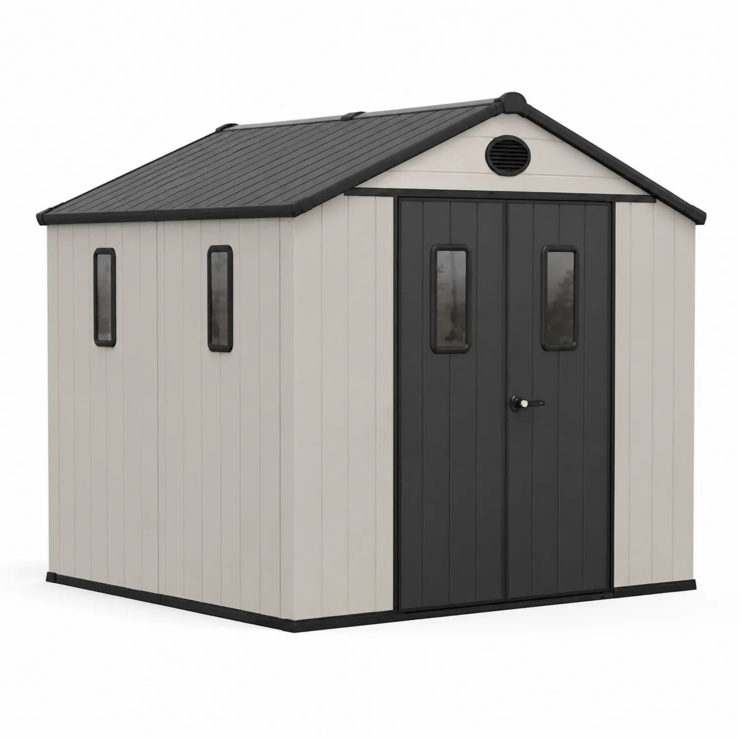 Capanno da Giardino in Resina Beige e Grigio