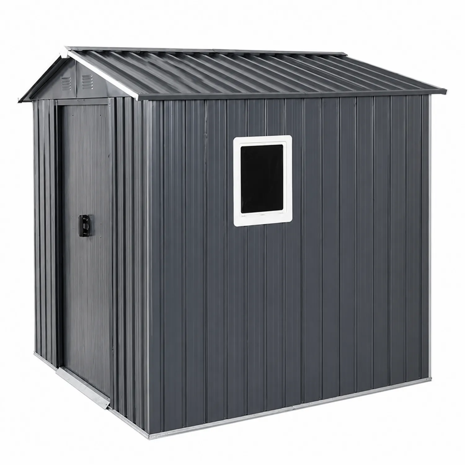 Capanno portaoggetti in metallo con finestra 213x130x173 cm