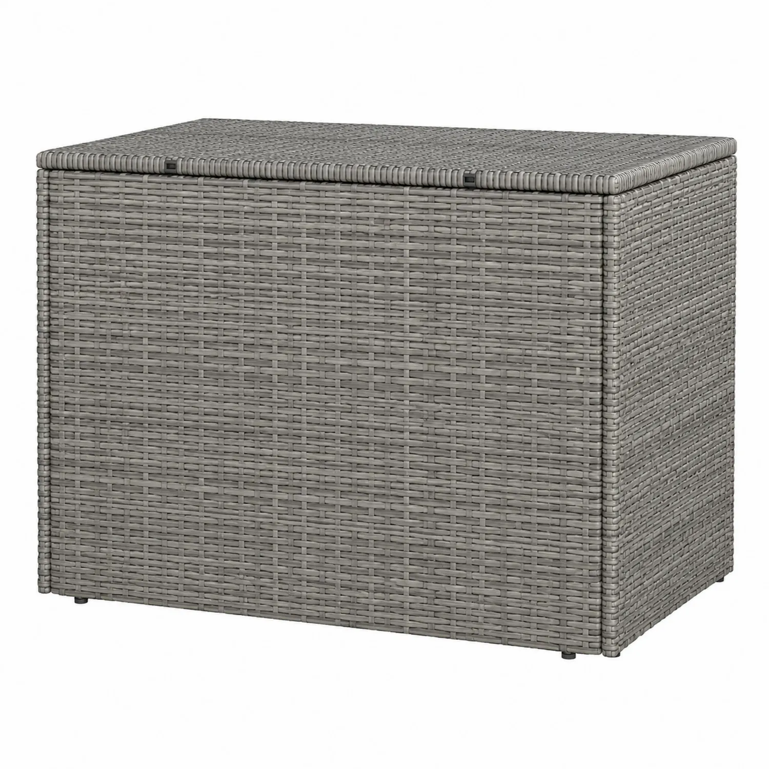 Cassapanca portaoggetti in rattan sintetico grigio