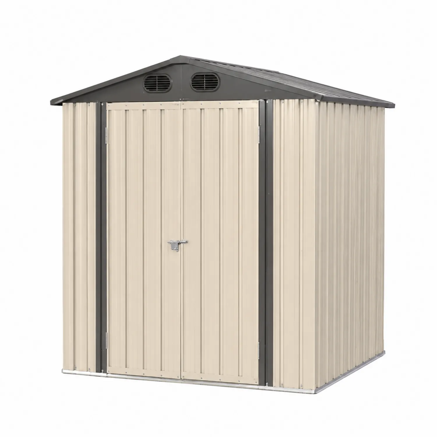 Capanno in metallo per attrezzi da giardino 213x130x185 cm