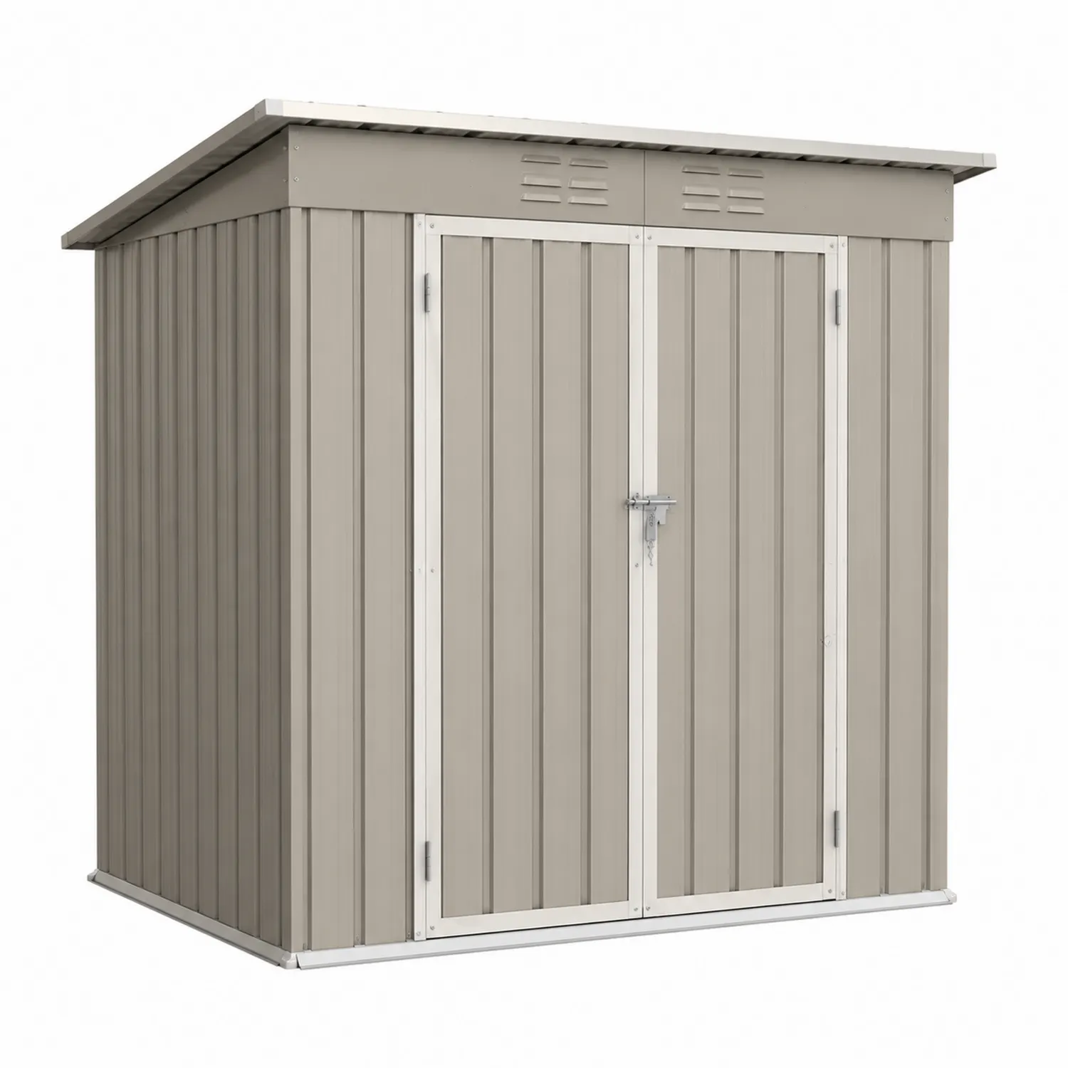 Capanno portaoggetti da giardino in metallo Grigio 2x1m