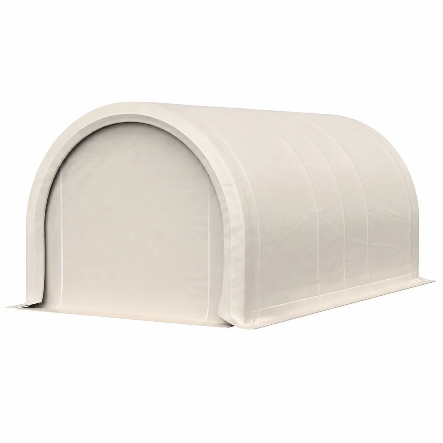 Capannone Auto in Acciaio e Polietilene Beige 6x3x3 m