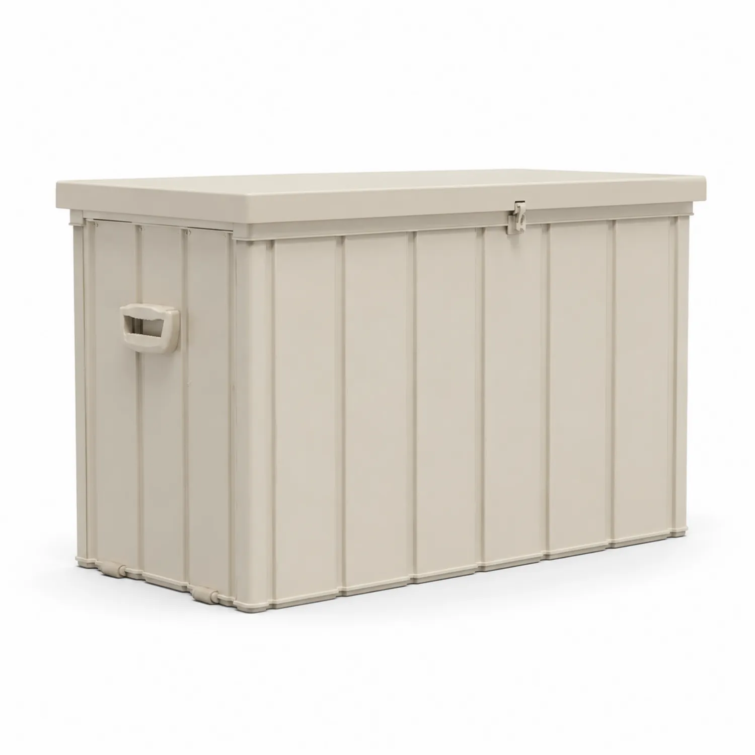 Contenitore in plastica crema con coperchio 120x56x61 cm