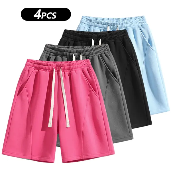 Men's Solid Pocket Waist Shorts