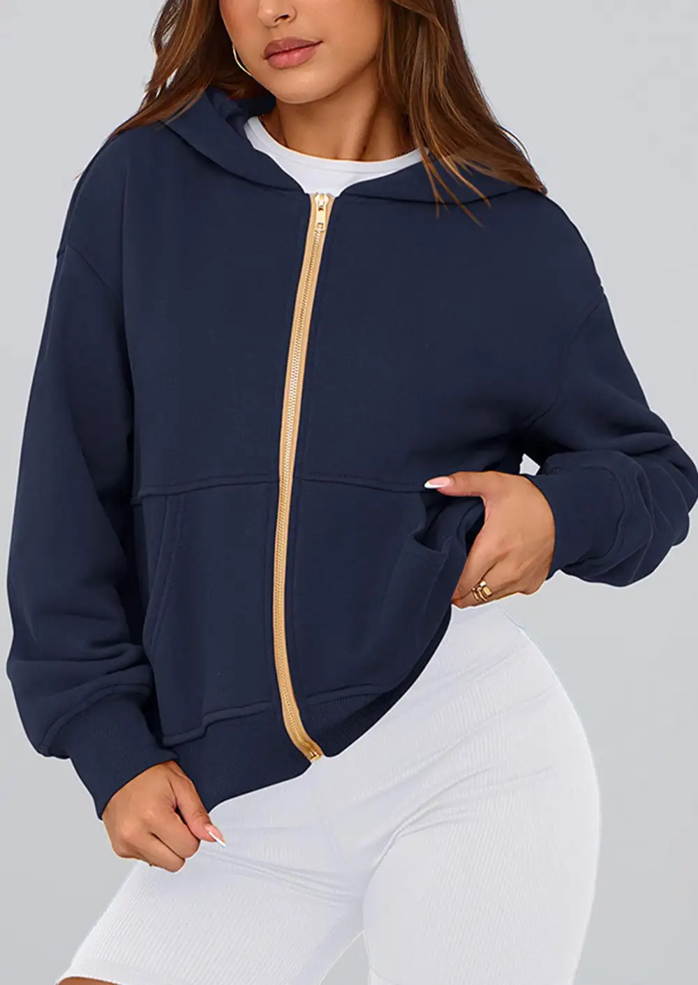  Hoodies ForWomen Sweatshirt Zip Up HoodieFall Fashion Trendy Long SleeveJackets Winter Clothing Outfits