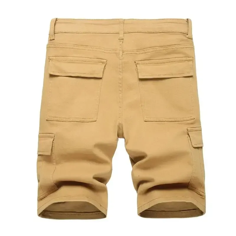 Men's Ripped Denim Shorts - Stretch - Distressed Street Style