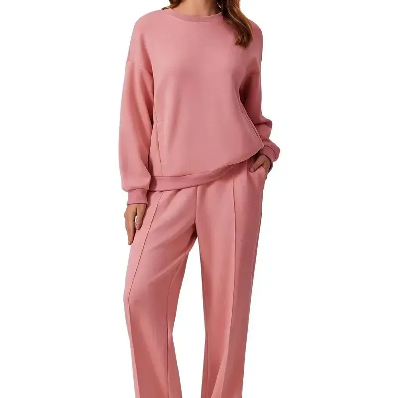 2-Piece Sweatshirt & Pants Set – Comfy Travel or Home Outfit