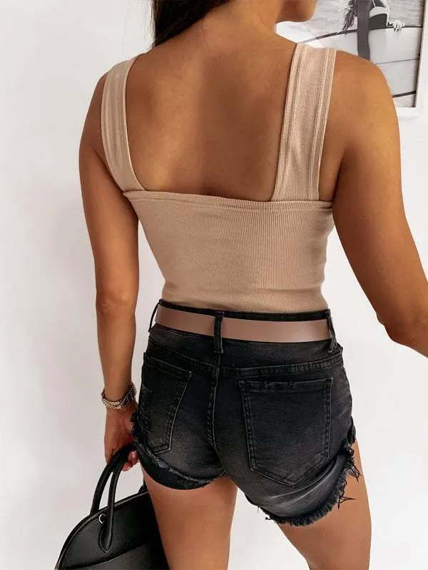 Sexy Skinny Solid Sleeveless KnitTank