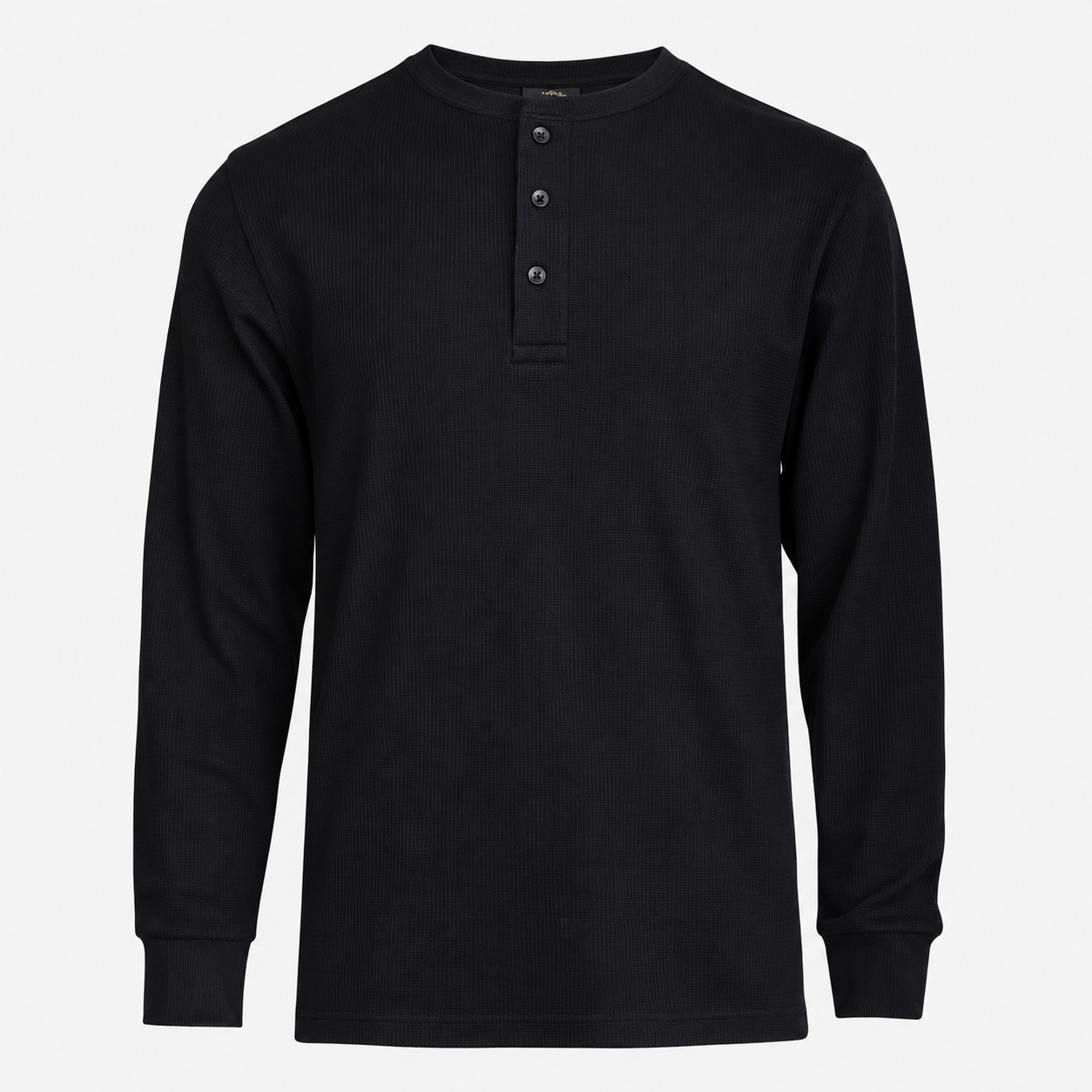Men's Cotton Waffle-Knit Thermal Henley Shirt Long Sleeve S-3XL Breathable Fashion Casual Pullover Solid Tops Knitwear Menswear