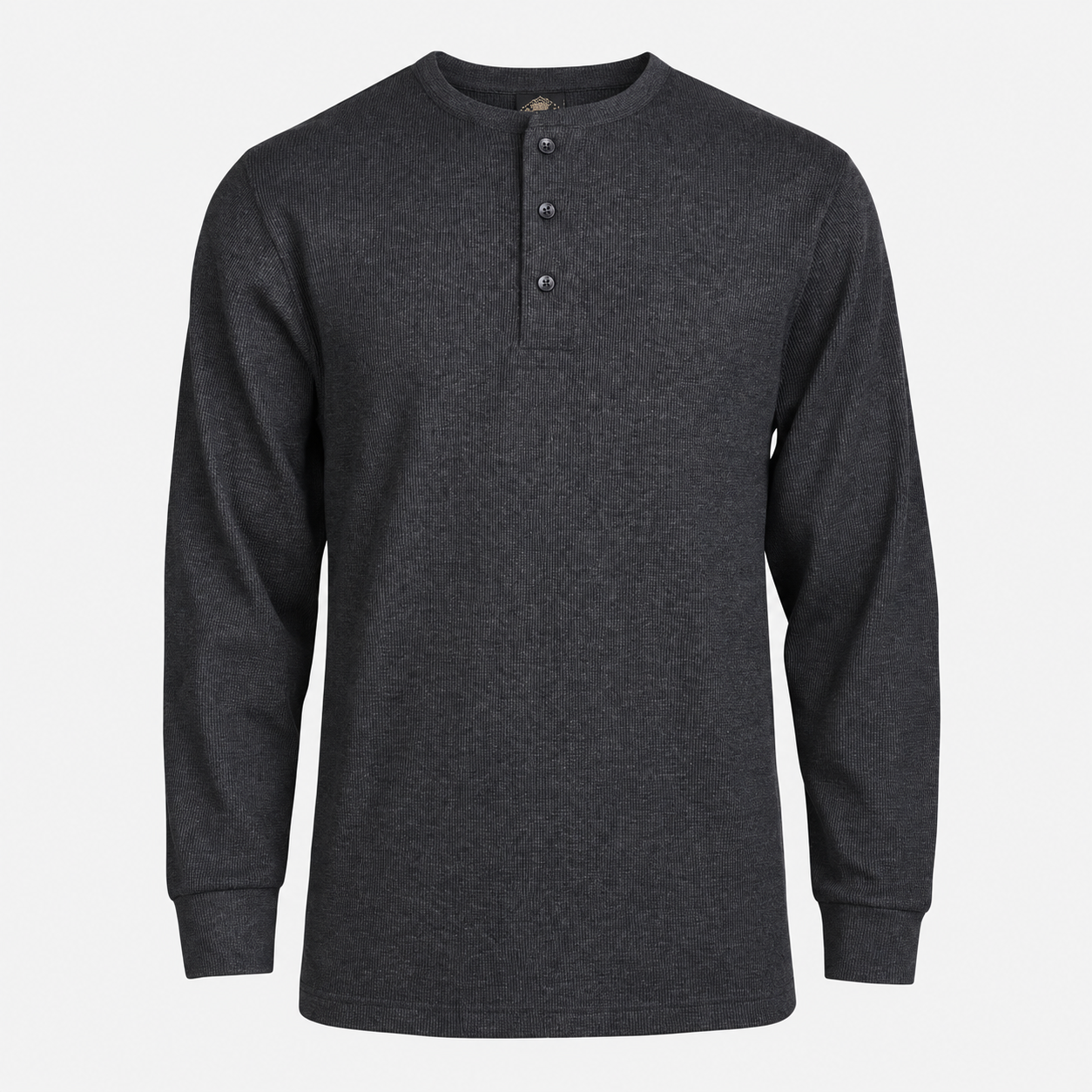 Men's Cotton Waffle-Knit Thermal Henley Shirt Long Sleeve S-3XL Breathable Fashion Casual Pullover Solid Tops Knitwear Menswear