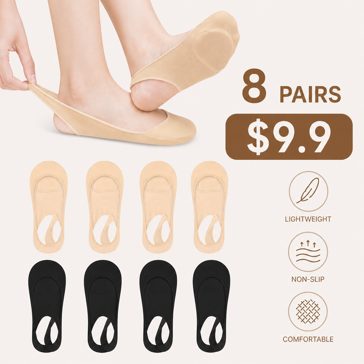 Sock-Style Ball of FootCushions for Women