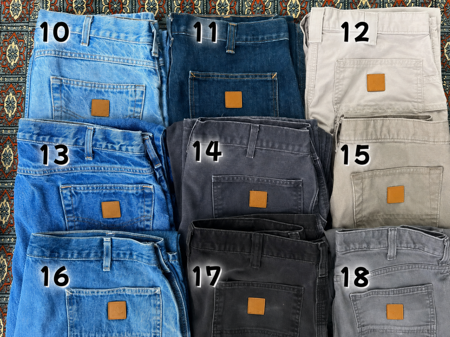 🔥Last Day 89% OFF🔥Men's Loose Fit Washed Duck Utility Work Pant 9-PACK with 7 Pockets