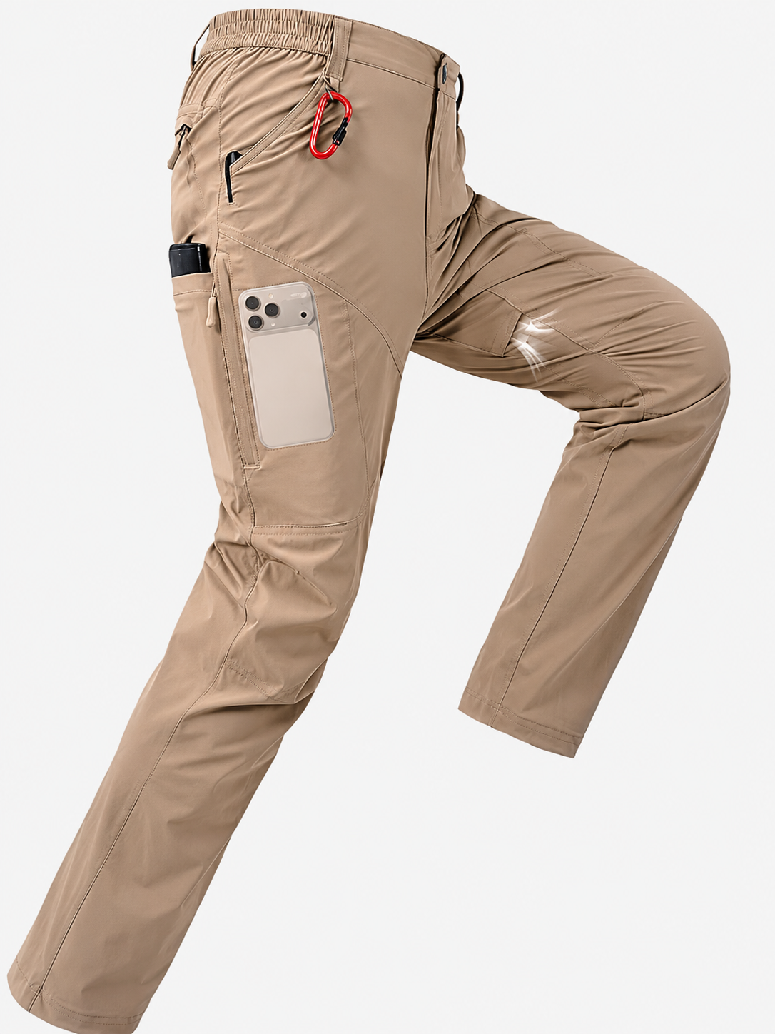  SV Mens Hiking Pants Quick Dry Water Resistant Lightweight Nylon Cargo Pants Breathable Work Travel Pants with 6 Pockets