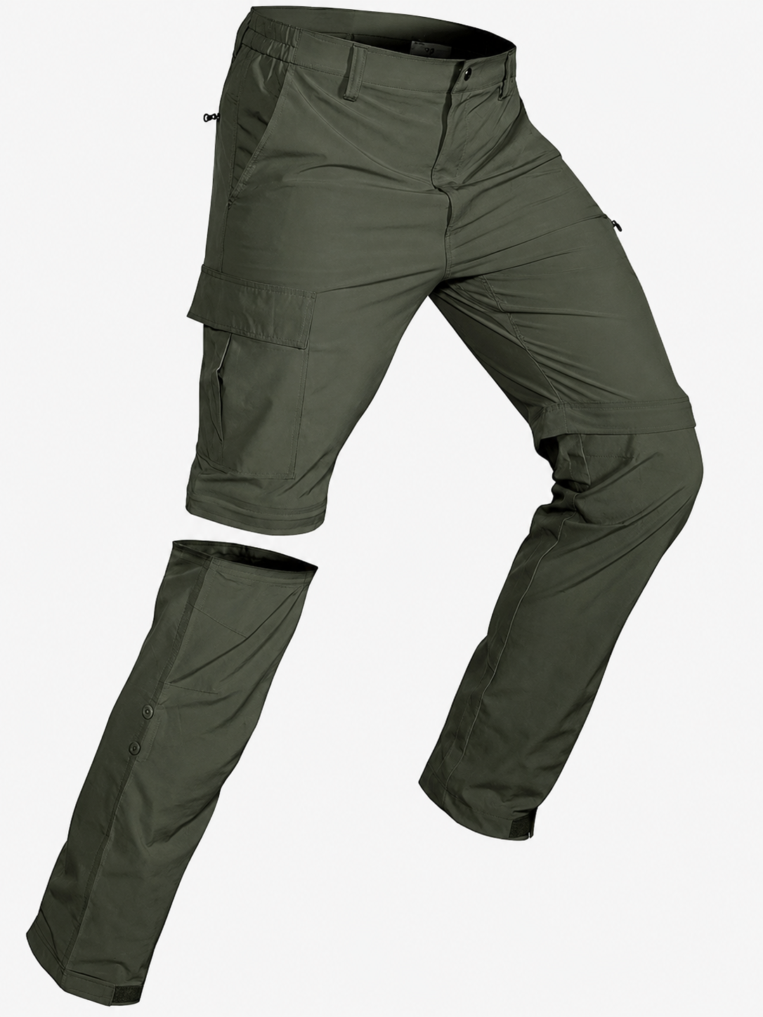 SV Mens Convertible Hiking Pants: 3 in 1 Zip-Off Lightweight Quick-Dry Water-Resistant with 5 Deep Pockets for Travel