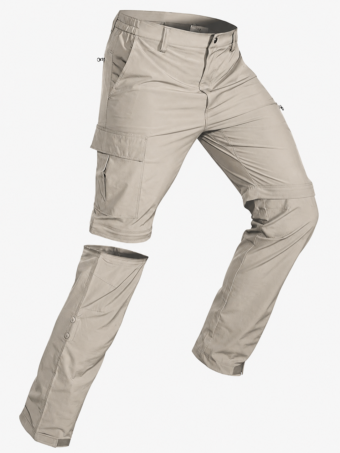 SV Mens Convertible Hiking Pants: 3 in 1 Zip-Off Lightweight Quick-Dry Water-Resistant with 5 Deep Pockets for Travel