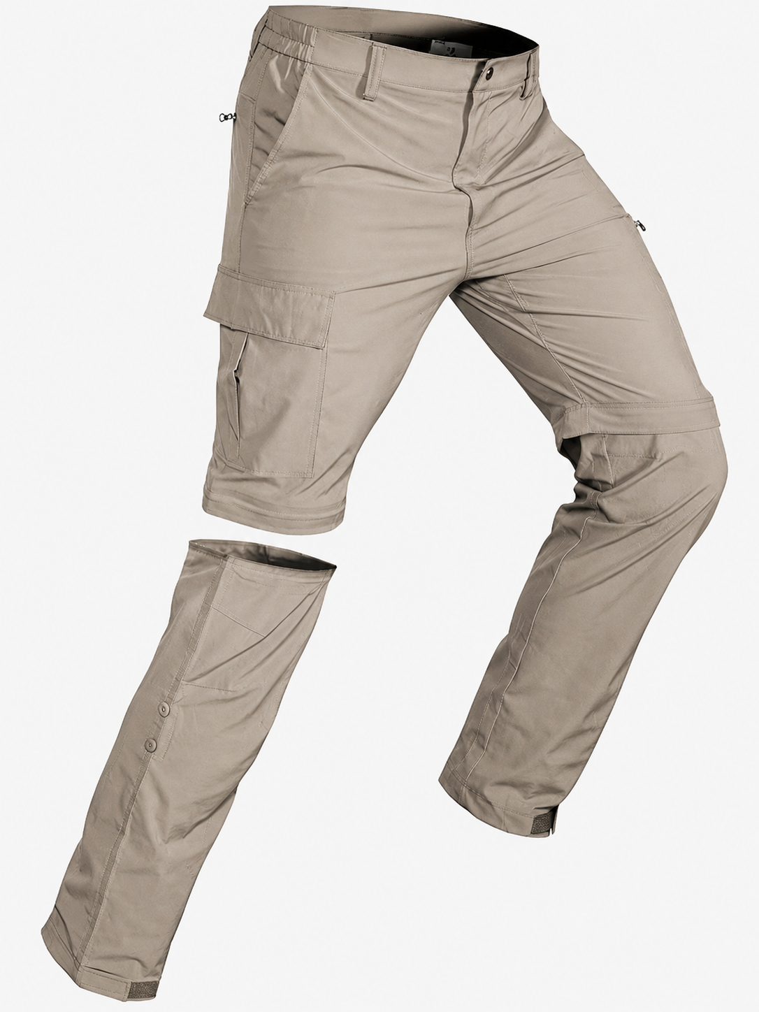 SV Mens Convertible Hiking Pants: 3 in 1 Zip-Off Lightweight Quick-Dry Water-Resistant with 5 Deep Pockets for Travel