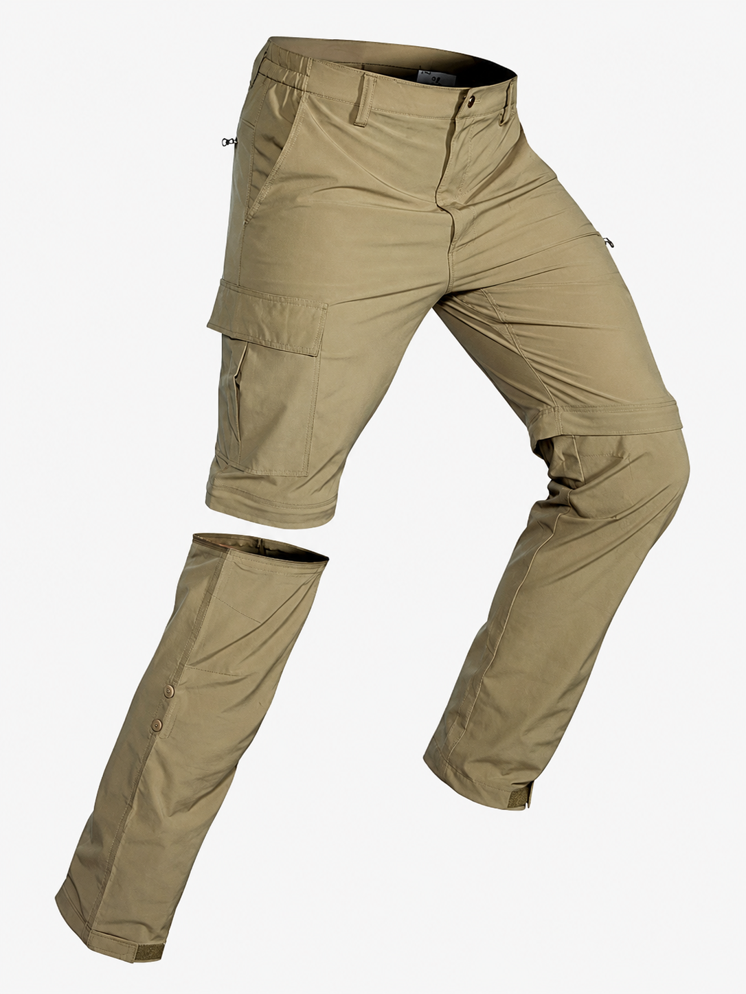 SV Mens Convertible Hiking Pants: 3 in 1 Zip-Off Lightweight Quick-Dry Water-Resistant with 5 Deep Pockets for Travel