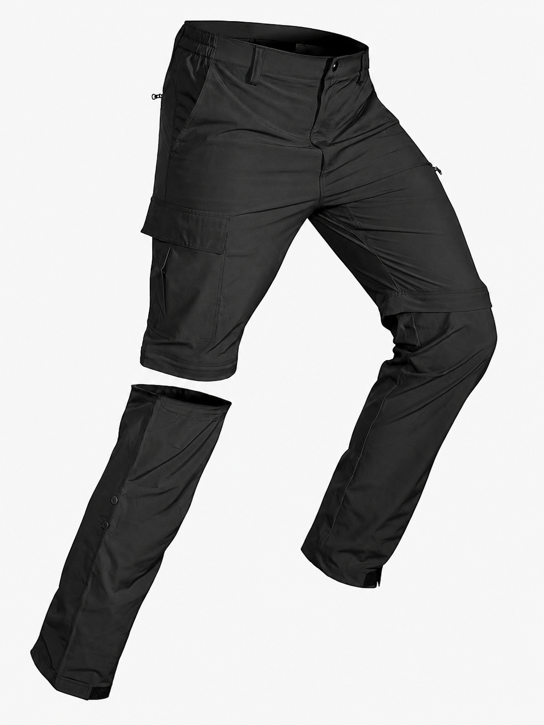 SV Mens Convertible Hiking Pants: 3 in 1 Zip-Off Lightweight Quick-Dry Water-Resistant with 5 Deep Pockets for Travel