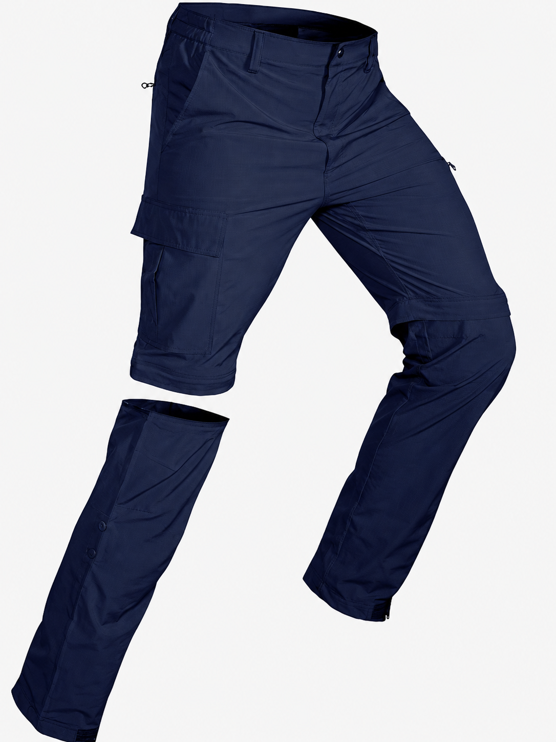 SV Mens Convertible Hiking Pants: 3 in 1 Zip-Off Lightweight Quick-Dry Water-Resistant with 5 Deep Pockets for Travel