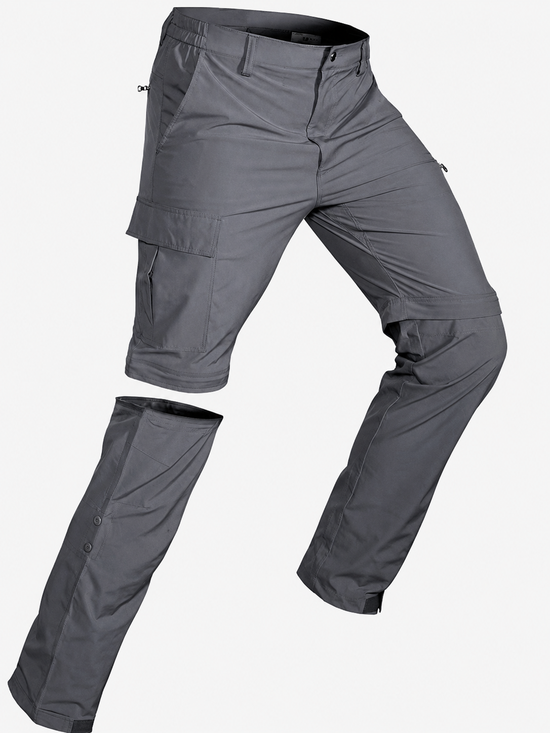 SV Mens Convertible Hiking Pants: 3 in 1 Zip-Off Lightweight Quick-Dry Water-Resistant with 5 Deep Pockets for Travel