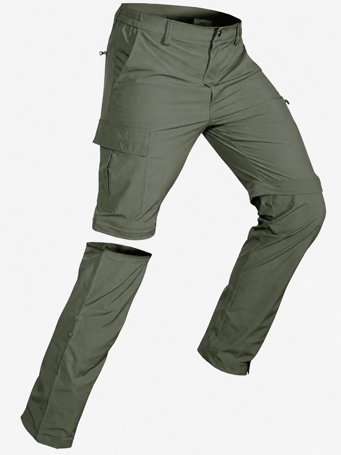 SV Mens Convertible Hiking Pants: 3 in 1 Zip-Off Lightweight Quick-Dry Water-Resistant with 5 Deep Pockets for Travel